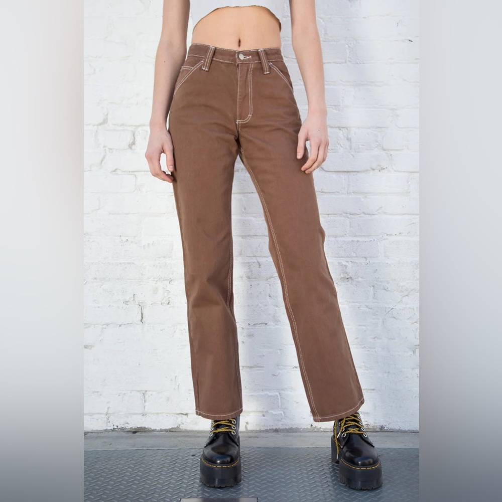 BNWT Brandy Melville Brown Crispina Carpenter Jean Pants
